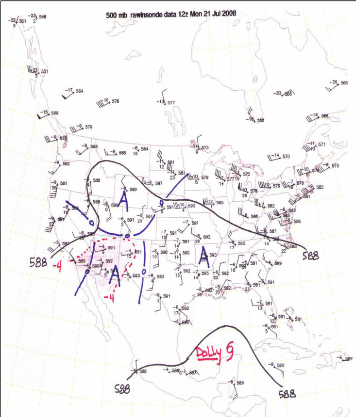 500mb Analysis 12z 21 Jul 08