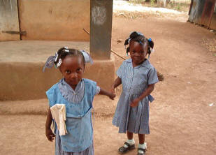 two girls to class