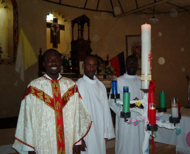 semanarians at Easter Mass
